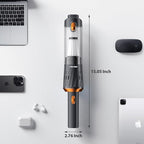 Handheld Vacuum Cordless 15000PA Car Vacuum 3-in-1 Hand Held Vacuums 1.1 Pounds Hand Vac Cordless Rechargeable One-Touch Empty for Cleaning Cars Offices Homes Pet Hair and Dust (Orange)
