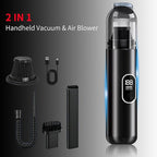 Handheld Car Vacuum Portable Cordless, 2 in 1 Handheld Vacuum Cleaner 18000PA High Power Air Blower,2 Speed Mini Hand Held Vacuum Rechargeable for Home, Car, Office, Pet Hair
