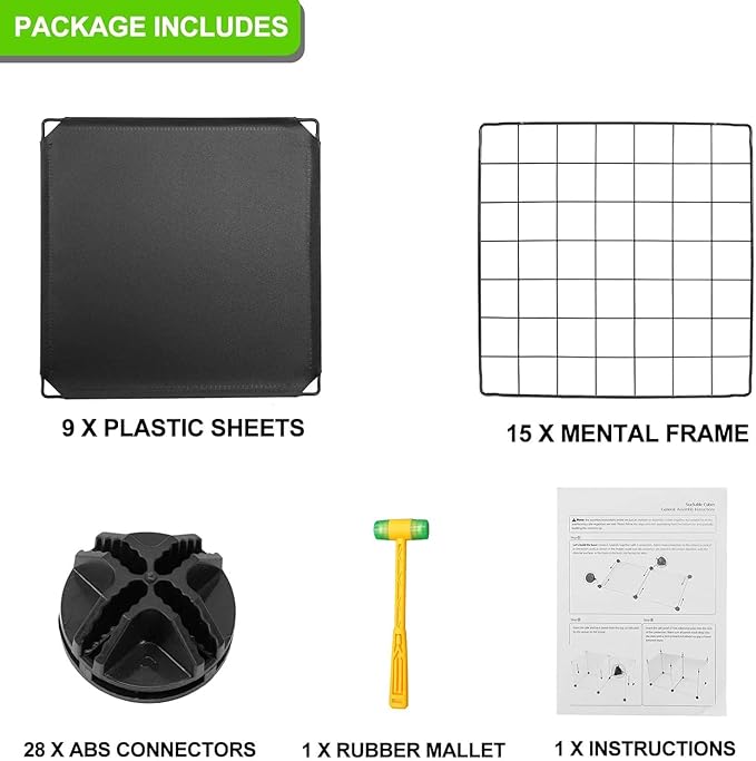 TUMUCUTE Wire Cube Storage Organizer, Metal Storage Shelves Bookshelf, Stackable Modular Closet Organizer for Bedroom Living Room, Office,Storage Shelves（6-Cube，Black）