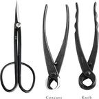 Wazakura Made in Japan 5PCS Bonsai Tool Kit with Roll Bag: Yasugi Steel Twig Bonsai Scissors, Concave Branch Cutter, Knob Cutter, Wire Cutter, Tweezers - 5 Tools Twig Schissor Set with Case…
