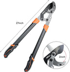 AIRAJ 27” Anvil Loppers for Tree Trimming Heavy Duty with Compound Action | Tree Branch Cutter with 2 Inch Cutting Capacity | Chops Thick Branches Ease | Garden Lopper Pruning Shears Heavy Duty