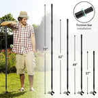 Upgraded Hula Hoe and Garden Hoe, Stirrup Hoe with Adjustable Handle for Weeding Digger loosening Soil Metal Garden Cultivator Hula Hoe with Rake Tiller Cultivator (30-62 Inch)