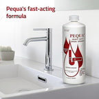 PEQUA INDUSTRIES P-10232 Pequa Heavy Duty Drain Opener, Non-Acid, Fast-Acting Formula, Industrial strength Drain Cleaner for Sinks, Tubs, Septic Tanks - 32 Oz (Pack of 2)