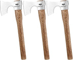 16.5" Throwing Axe, 3 Pack Throwing Axe Set with 1065 High Carbon Steel & Beech Wood Handle, Perfect for Axe Throwing Games, Competition and Recreation, Ideal Gift for Men (Silver Gray)