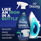 Downy Wrinkle Releaser Spray, All In One Formula, Removes Wrinkles, Static and Odor Eliminator, Crisp Linen Scent, 33.8 Fl Oz, Pack of 2 (Packaging May Vary)