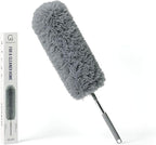 Extendable Feather Duster, Microfiber Duster, Ceiling Fan Duster, Feather Dusters for Cleaning, Dust Cleaner, Cobweb Duster - Electrostatic Bendable Head - up to 55 Inch