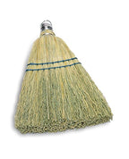 Rubbermaid Corn Whisk Broom, 12 Inch, Natural Bristles | Multi-Surface | Yellow | Removes Dirt and Debris | Pack of 12