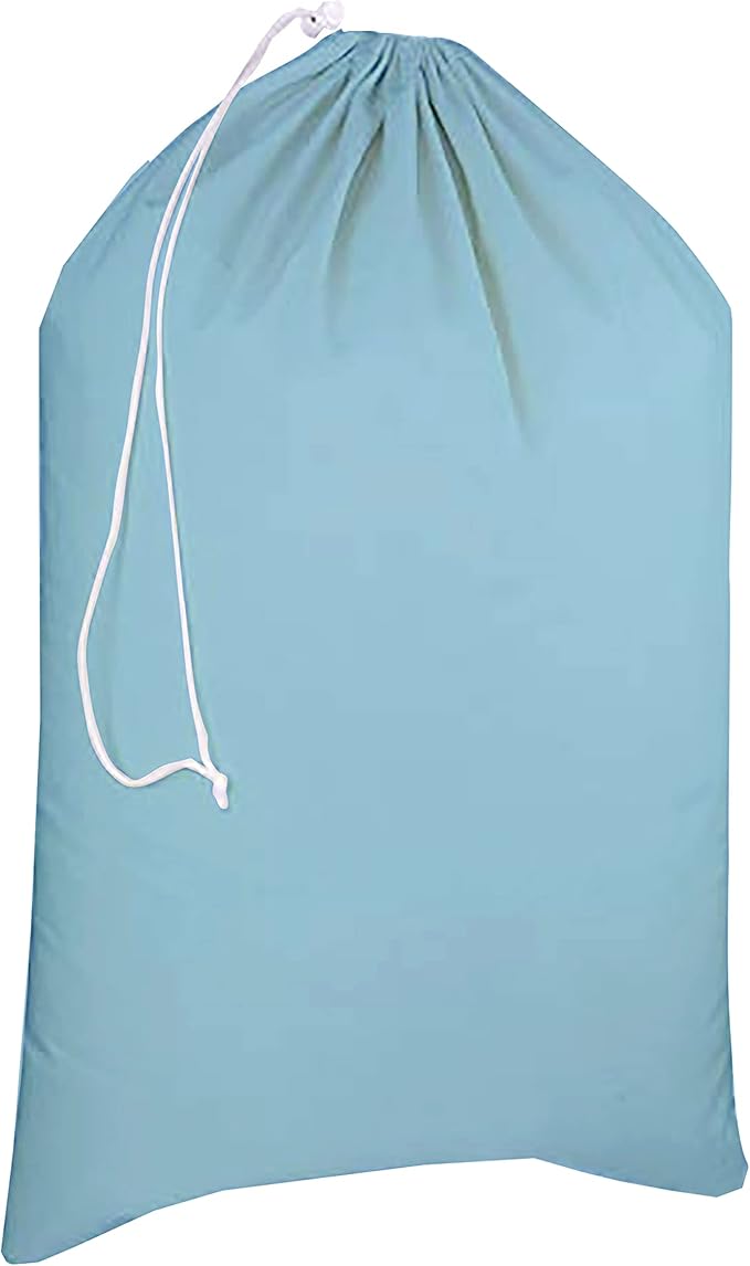 Urban Villa Laundry Bag Canvas|Dirty Clothes Travel Laundry Bag|Machine Washable|Reusable College Hostel Hamper Liner Bag for Garments Delicates Drawstring Closure 1 Pack Aqua Color|Size 28X36 Inches