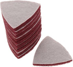10Pcs Triangle Nylon Fiber Cleaning Pads for Scouring, Heavy Duty Reusable Non-Scratch Scrubbers for Kitchen, Stovetop, Dish Cleaning- 400 Medium