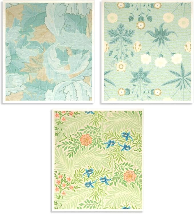 6 - Pack Swedish Kitchen Dish Cloths - Reusable Paper Towels for Counters & Dishes - Eco Friendly Cellulose Sponge Cloth - Assorted (Flower Pattern)