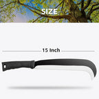 Sickle Machete for Yard Work Machetes for Cutting Trees Billhook Brush Clearing Sickle Garden Tool Brush Axe Harvest Knife Heavy Duty Machete with Curve Blade Grass Sickle for Gardening,Weeding
