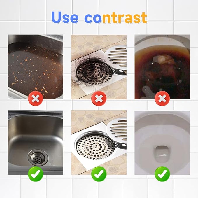 2025 New Sink Drain Cleaner, Upgraded Sink and Drain Cleaner, Powerful Pipe Unclogging Agent Cleaner for Kitchen Toilet and Pipes Cleaning Tool (2PCS)