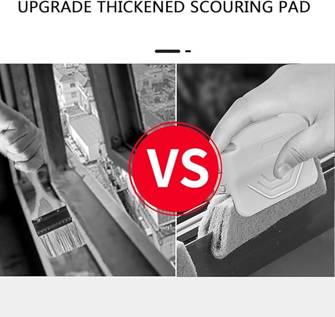 Magic Window Track Cleaner, 2024 Upgraded Window Groove Cleaning Brush Tools Set, Hand-held Window Track Cleaner Brushes Tools Set for Window lides Gaps Tile Lines Shutter Car Vents (Gray 3PCS)