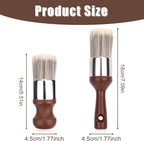 2pcs Leather Furniture Salve Brush, 2 Styles Ergonomic Leather Furniture Cleaning Brush Durable Salve Wax Repair Tool for Home Polishing Wax Application
