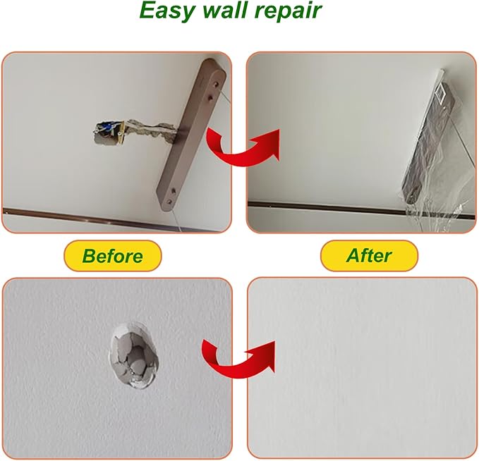 10 Pcs 2/4/6 Inch Wall Patch Repair,Drywall Patch Self-Adhesive Mesh Drywall Patch and Fiberglass Repair Kit,Aluminum Heavy Duty Dry Wall Mesh Hole Repair Patch for Drywall Plasterboard