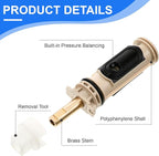 Qunclay 3 Pack Compatible with Moen 1222 Replacement Cartridge Kit One-handle Positemp Faucets Tub Bathtub Shower Cartridge Replacement Tool Brass and Plastic Shower Part