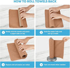AIDEA Microfiber Cleaning Cloth 165 Sheets 3 Roll, Microfiber Towels for Cars, Shop Rags Washable, Cleaning Rags Reusable Paper Towels for Automotive, Mechanic, Workshops, House,11×9", Coffee