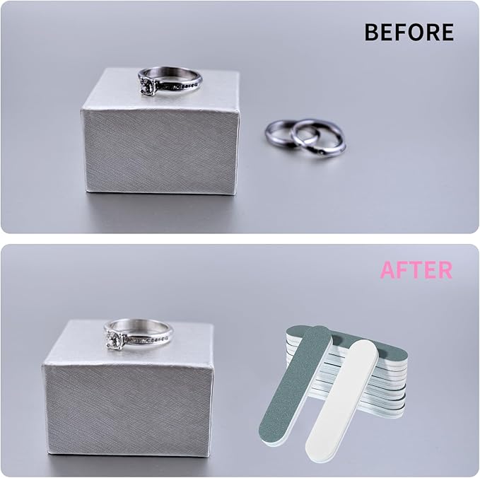 20 PCS Silver Polish Sticks, 3.54" Long Double-Sided Sanding Sticks Scratch Remover Polishing Cleaning Buffing Bars for Gold, Rose Gold, Copper, Alloy, Brass and Other Jewelry, Watches, Phone Screen