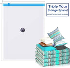 5 Pack Extra Jumbo Vacuum Storage Bags (51"x47"in Our Largest Size) Airtight Seal, Waterproof, Dustproof, for Clothes, Blankets, Comforters, Pillows, Bedding, Closet Organizing, Winter Storage.
