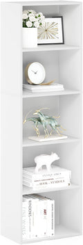 Furinno Luder Bookcase / Book / Storage , 5-Tier, White