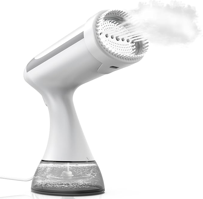 ZOOY Steamer for Clothes 1500W, Clothes Steamer for Home, Office, Travel, Portable Handheld Garment Steamer Upgraded 300ML Large Capacity Water Tank, Wrinkle Remover(White)