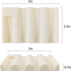 Soap Dish for Shower, Bathroom & Kitchen – Non-Slip, Self-Draining Design to Keep Soap Dry, Extend Soap Life – Easy to Clean, Compact & Durable (Beige, 2 pcs)