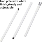 BOOMJOY Floor Scrub Brush with Long Handle, 2 in 1 Scrape and Brush, Stiff Bristles for Cleaning Bathroom, Patio, Garage, Kitchen, Deck, Tile