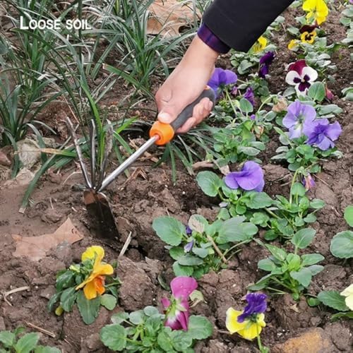 Garden Tool Set – Stainless Steel Spade & Combination Hoe & Fork – Heavy-Duty, Rust-Resistant, Ergonomic TPR Grip – Ideal for Digging, Planting, and Weeding