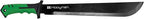 Hooyman Bush Machete with Heavy Duty Construction, Ergonomic No-Slip Handle and Belt Sheath for Gardening, Land Management, Bushcraft, Hunting and Outdoor , Black/Green