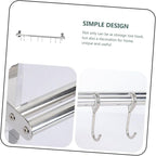 304 Stainless Steel Wall-mounted Kitchen Hook Rack Multi-function Utensil Hanger No Drill Design Easy Installation for Kitchen Organization