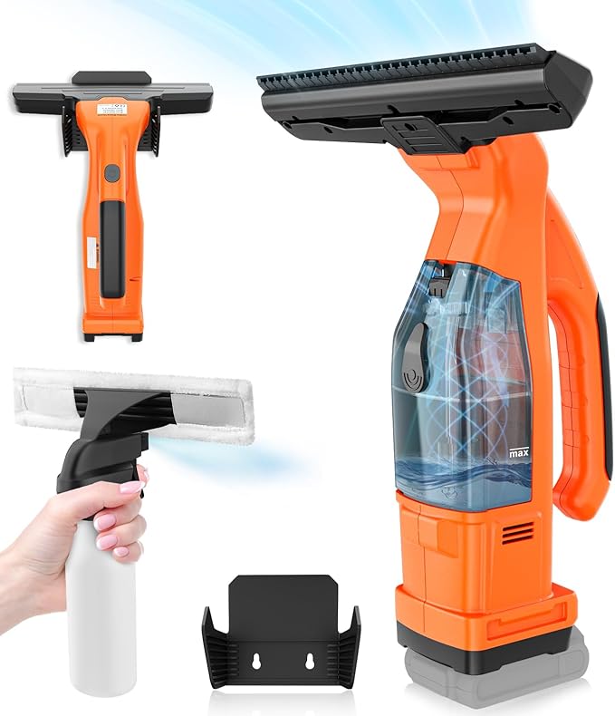 Window Vacuum Squeegee Cordless Compatible for Dewalt 20V/60V Battery (No Battery), Electric Window Cleaner Window Vacuum, Vacuum Squeegee for Window Cleaning, Mirror, Glass, Car Windshield