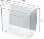 iDesign Magnetic Small Clear Plastic Organizer Bins for Laundry Room Storage - 2-Pack
