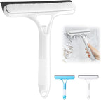3 in 1 Spray Window Squeegee Cleaner Scraper, WindowSqueegee with Brush and Built-in Spray BottleAll-Purpose Shower Glass, Mirrors, Car, Home Window Cleaner Tool (White)