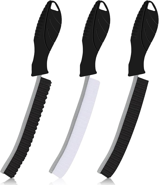 Hard Bristle Crevice Cleaning Brushes for Household Use - 2025 New Thin Scrub Brush Set, Small Cleaning Tool for Narrow Spaces, Kitchen,Toilet, Bathroom,Window, Faucets, Car Gaps (Model 1)