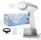 Steamer for Clothes Handheld Clothes Steamer 1300W Portable Garment Steamer Auto Shut-off 20-Second Fast Heat-up with Adjustable Steam 12.34oz Detachable Water Tank for Home Office Travel