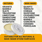 Rhoose Point Remedies Beeswax Polish for Stone & Concrete 3.5 Fl Oz – Cleans, Seals & Protects Natural & Man-Made Surfaces inc. Marble, Quartz, Granite, Slate, Ceramic