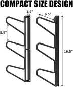 UNITEDPOWER Ski Storage Rack, Wall Mounted Snowboard Organizer Shelf, Wall Display Hanger Holds Up 3 Pairs of Skis and Poles, Garage, Home, Shed