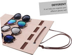 Alipis Felt Sunglasses Organizer Hanging Bag Wall Pocket Storage Pouch 30x40cm Small Camel Eyewear Holder for Door and Wall Hanging