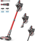 Cordless Vacuum Cleaner, Stick Vacuum with Powerful Suction, 45Mins Runtime Vacuum Cleaners for Home, Anti-tangle and 1.5L Dust Cup, 6 in 1 Lightweight Vacuum for Hardwood Floor Carpet Pet Hair