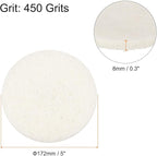 HARFINGTON 20pcs Scrubber Scouring Pads 450 Grits 5 Inch Drill Power Brush Hoop and Loop Surface Conditioning Disc Drill Scuffing Disc Scrub Pads for Home Kitchen Cleaning, White