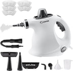 Saker Handheld Steam Cleaner,Portable Steam Cleaner for Home,Powerful 1050W Steam Cleaner Set,Includes 8 Attachments and 5 Fiber Cloths for Quick Heating & Deep Cleaning of Floors, Cars, and Kitchen