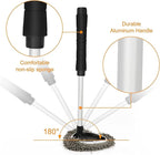 JOYFUL&HOPEFUL Car Windshield Cleaning Tool, Car Inside Window Cleaner Tool with Extendable Handle, 3pc Microfiber and 2pc Chenille, Car Interior Cleaner Tool Anti Fog, Streaks Free