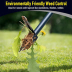 Colwelt Stand Up Weeder and Weed Puller, Stand Up Weed Puller Tool with Foot Pedal, Step and Twist Manual Weeder 40 Inch(Combo Pack - Stand Up Weeder & Hand Weeder& Garden Gloves)