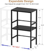 Expandable Metal Storage Shelves, 300 LBS Heavy Duty Metal Shelving Unit Rack For Pots And Pans Appliances Heavy Items, Adjustable 2 Tier Storage Shelf Rack Organizer For Kitchen Pantry Garage Laundry
