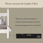 Under Bed Storage, Under Bed Storage Containers Bins for Clothes, Large Linen Underbed Closet Organization Bins, 2 Pack Collapsible Underbed Bin Dorm for Clothes, Sweater, Black