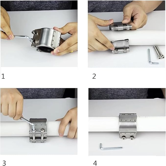 Pipe Repair clamp,Leak Sealer,Emergency Pipe Repair Kit for Plastic and Metal Pipes (131mm-137mm/5 inch)