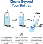 NATRUTH Water Bottle Cleaning Tablets 20 Tablets Effectively Removes Tough Stains and Odors Bottle Clean Tablet Individually Packed for All Stainless Steel, Plastics and Glass Drinking Containers