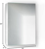 Krugg Medicine Cabinet | Recess or Surface Mount | Blum Hinge 170 Degree Soft Close|(24"x36")