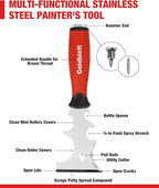 Goldblatt Drywall Hand Tool Kit - 14 in 1, 6 Pieces Stainless Steel Joint Knife, Taping Knives, Paniter Scraper, Mud Pan