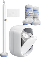 Disposable Toilet Cleaning System - Toilet Wand Kit with 18 High-Performance Refills, Wall Mounted Brush and Holder for Deep Cleaning Bathroom (Brush + 18 Refills)